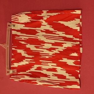 Women's J. Crew Red & White Mini Skirt sz 2